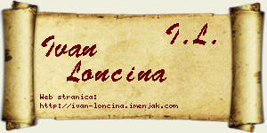 Ivan Lončina vizit kartica